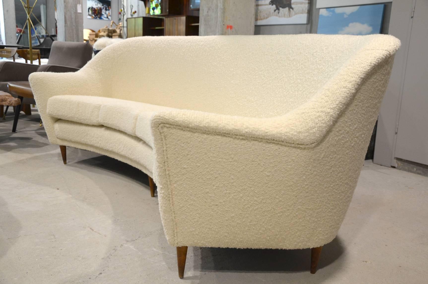Mid-Century Modern Fantastic Pair of Italian Reupholstered Sofas