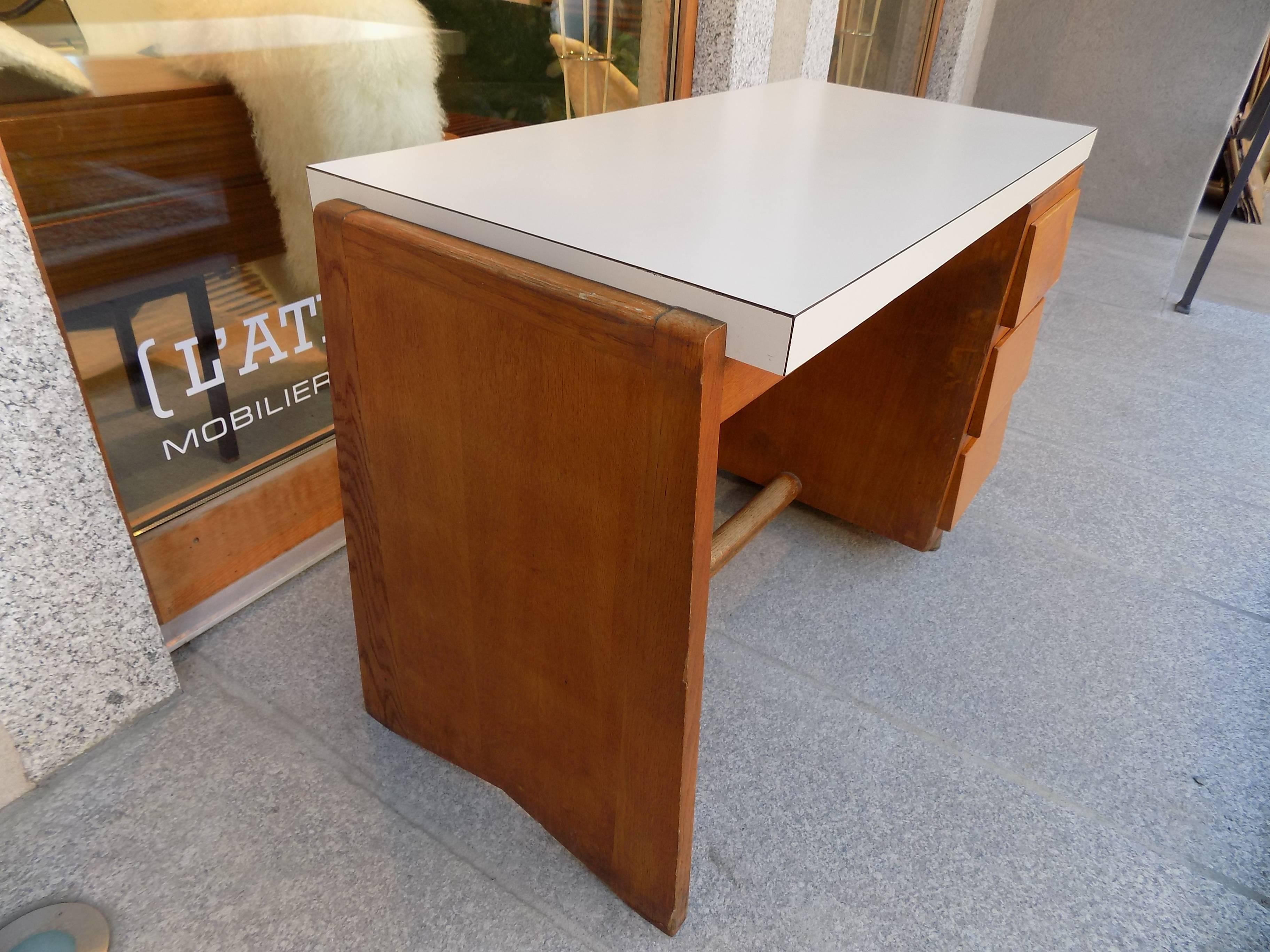 Fantastic French Henry Jacques Le Meme Desk, circa 1960 In Good Condition For Sale In Megeve, FR