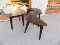 Beautiful Set of Three Boomerang Coffee Tables, circa 1960