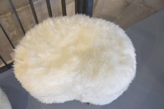Huge Bench with fur and brass feet