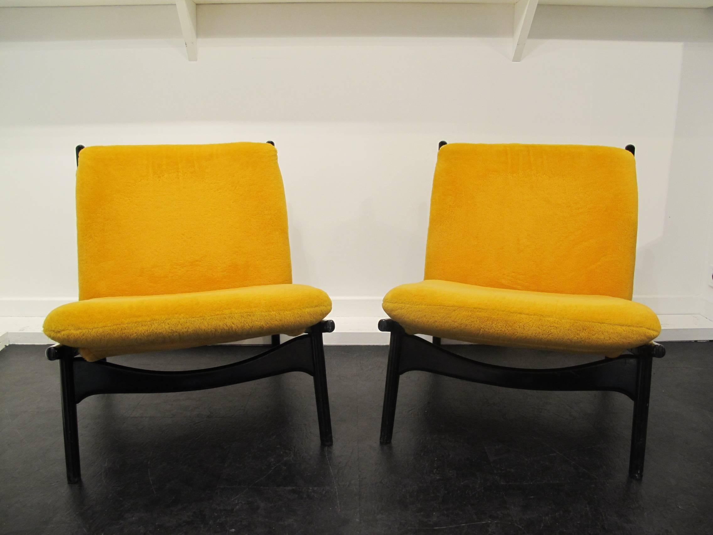 Pair of lounge chairs, model "790", designed by Joseph André Motte 
(1925-2013) for Steiner, France 1960.
