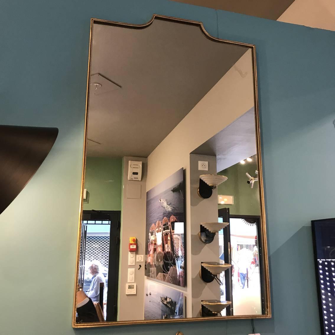 Italian brass mirror in very good condition.