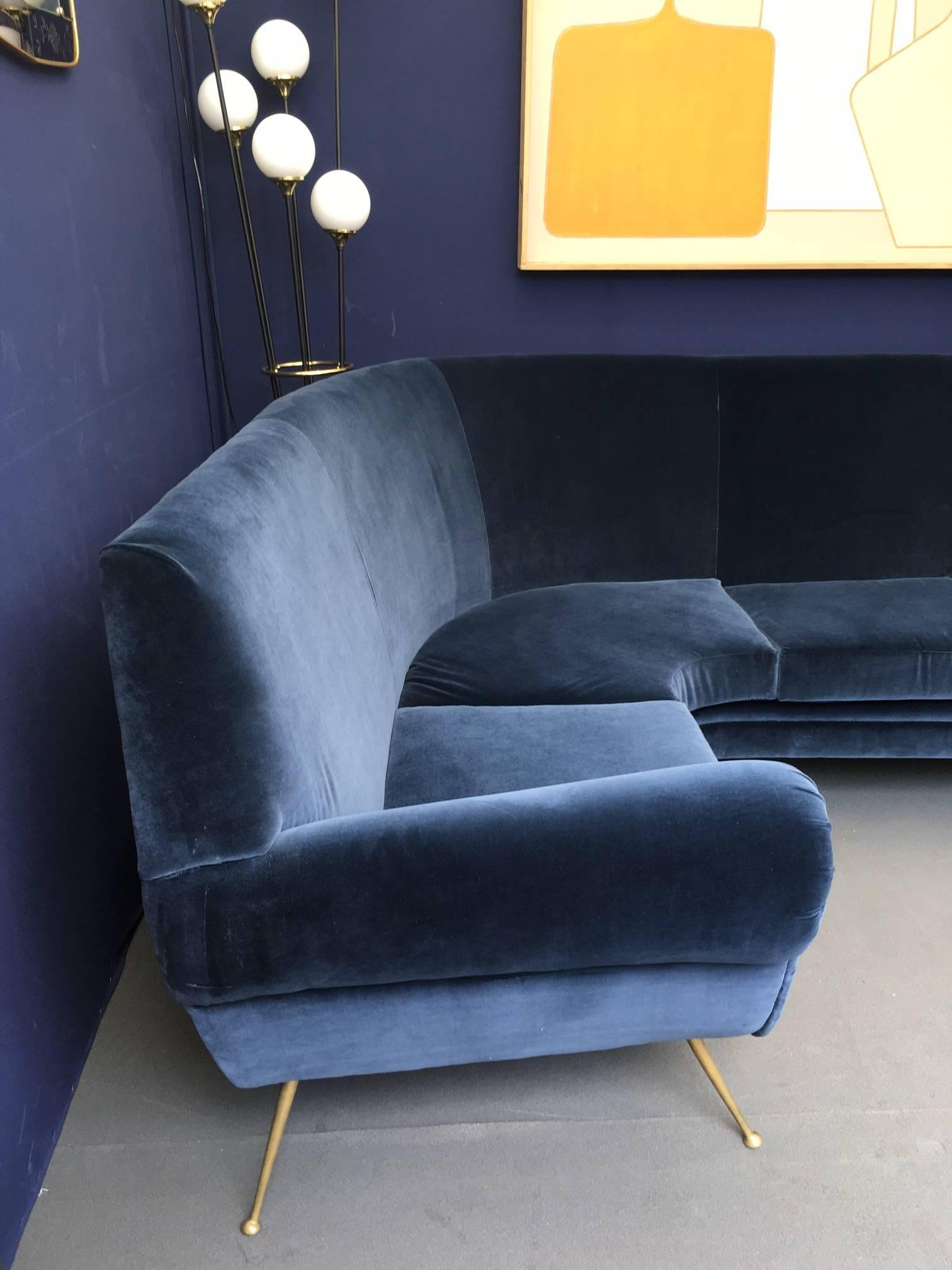 Mid-Century Modern Fantastic Reupholstered Italian Gigi Radice Sofa For Sale