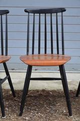 Beautiful Set of Six Fanett Ilmari Tapiovaara Chairs, circa 1950