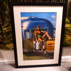 Helmut Newton Framed Poster by Jerry Hall, American Vogue, Miami, Florida, 1974