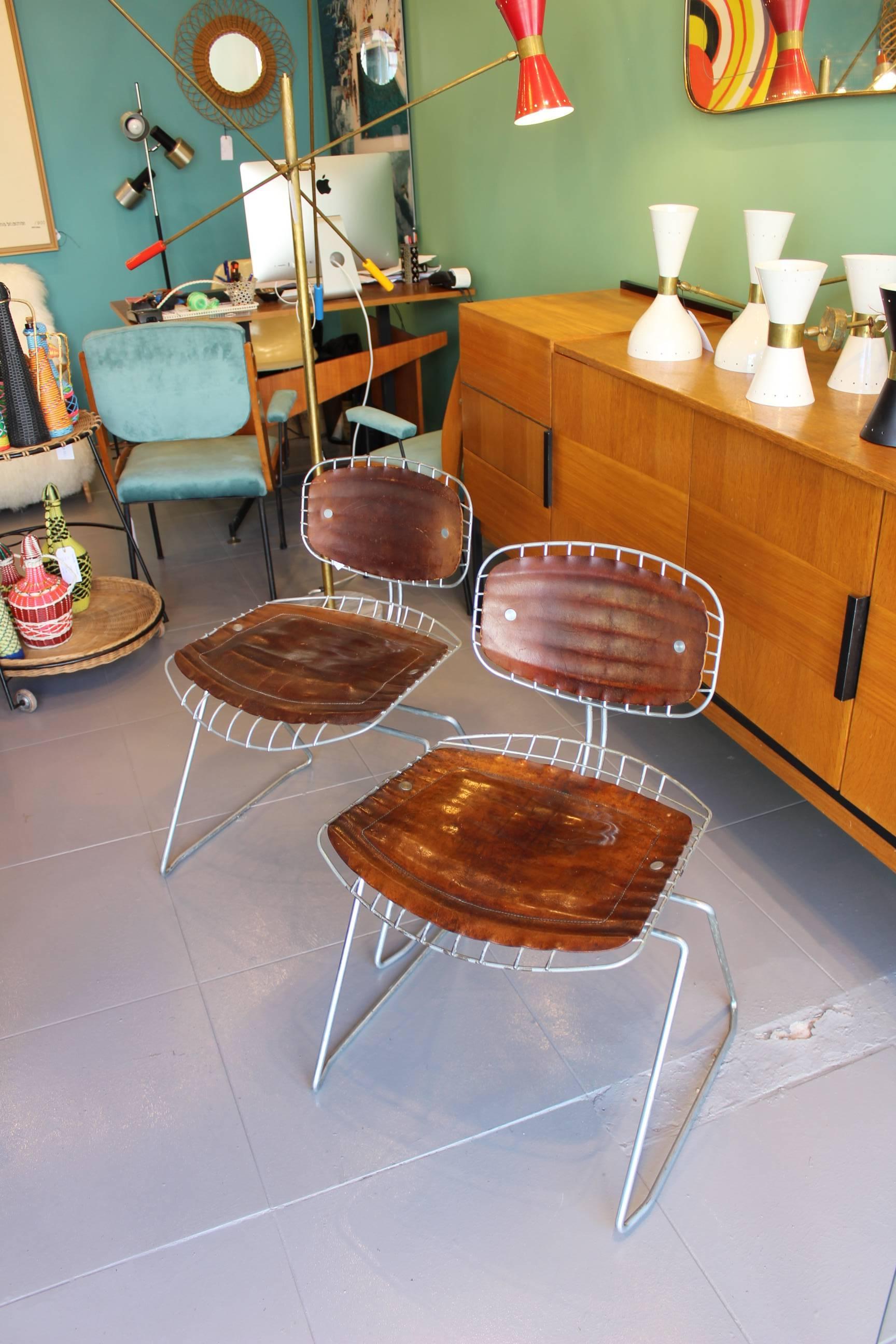 Fantastic pair of Michel Cadestin chairs for Beaubourg, circa 1970 in excellent condition.