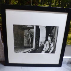 Helmut Newton Framed Poster, Grace Jones and Dolph Lundgren, Los Angeles 1985