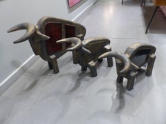 Dominique Pouchain Black Taurus Ceramic Sculpture