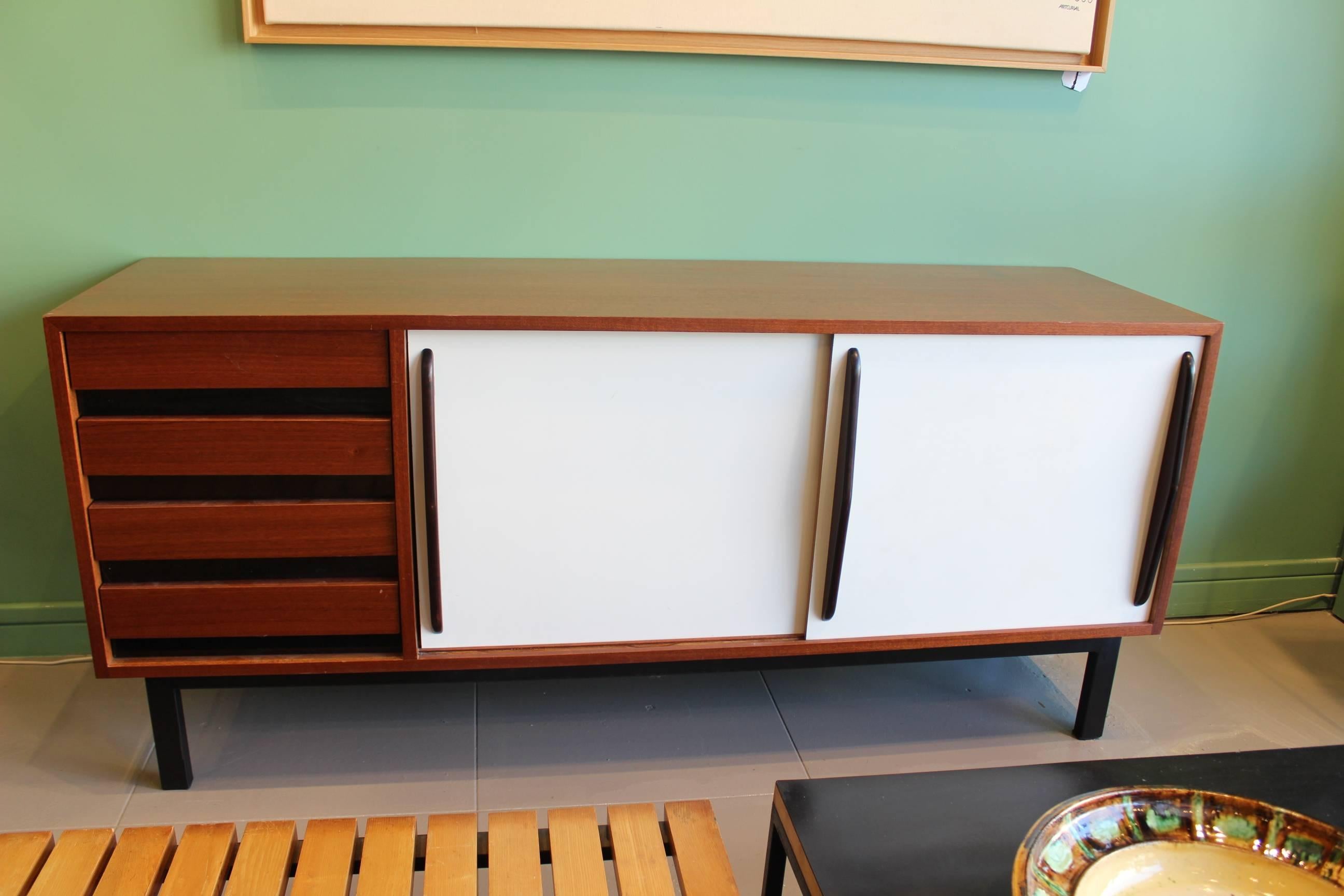 Fantastic Charlotte Perriand Cansado Sideboard, circa 1950 In Excellent Condition For Sale In Megeve, FR