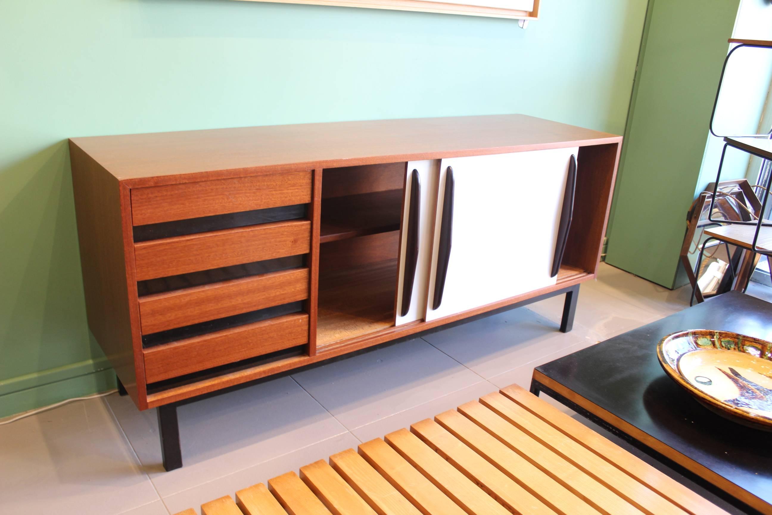 Mid-20th Century Fantastic Charlotte Perriand Cansado Sideboard, circa 1950 For Sale