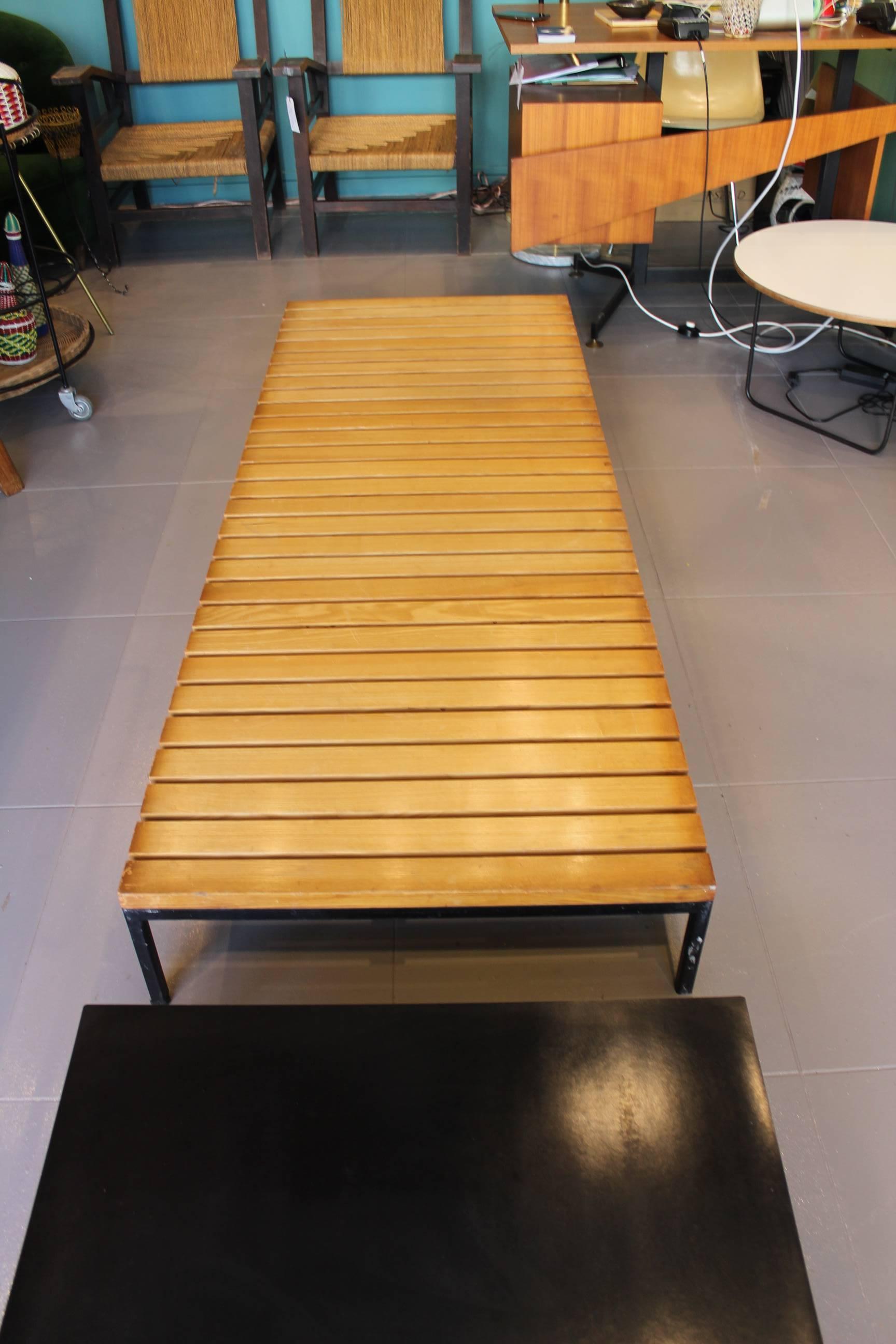 Claude Gaillard Beautiful Pair of Low Tables ‘One, Table or Bench’, circa 1960 For Sale 3