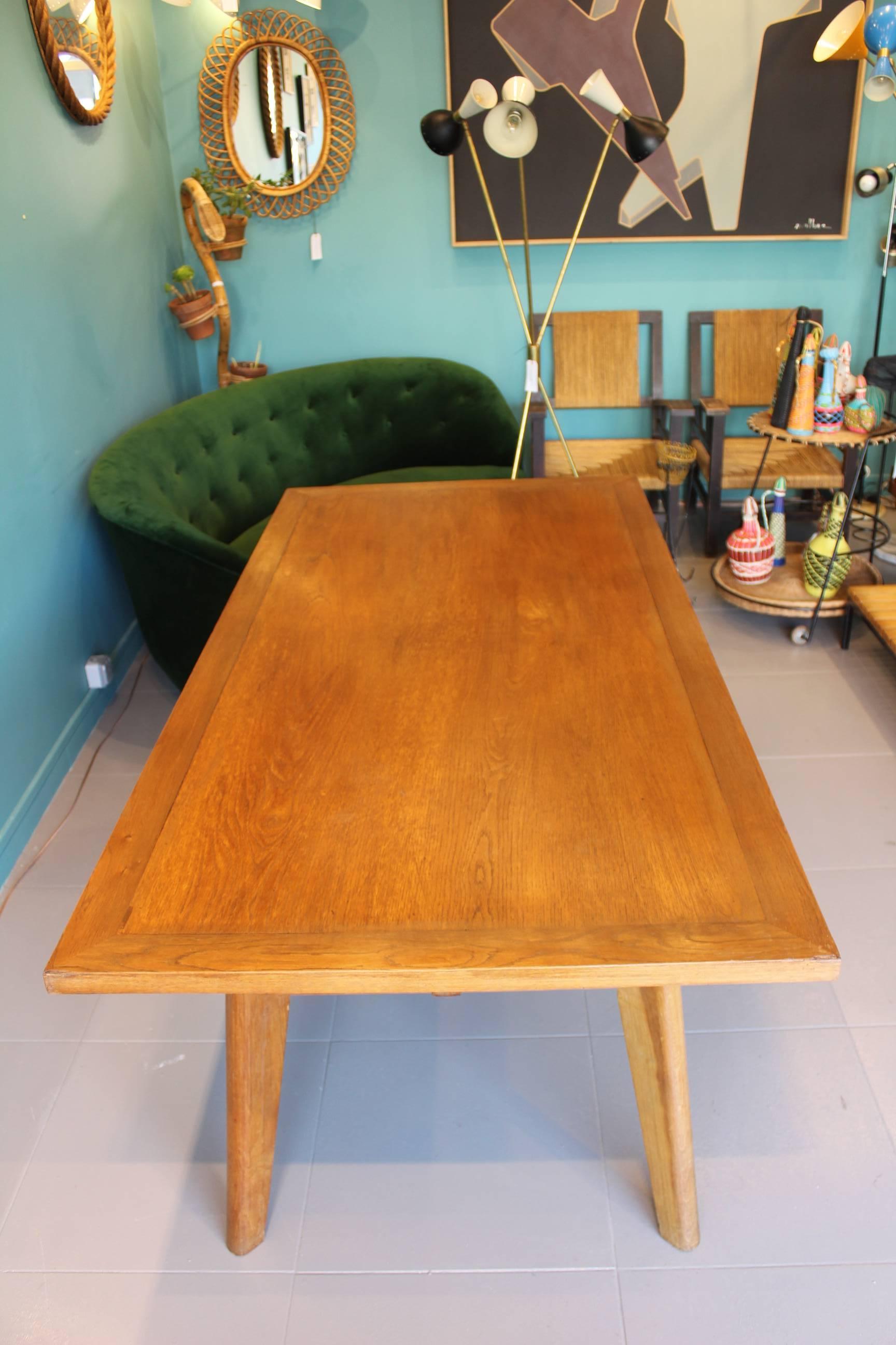 Fantastic Dining Table In The Taste Of Pierre Jeanneret and Charlotte Perriand For Sale 2