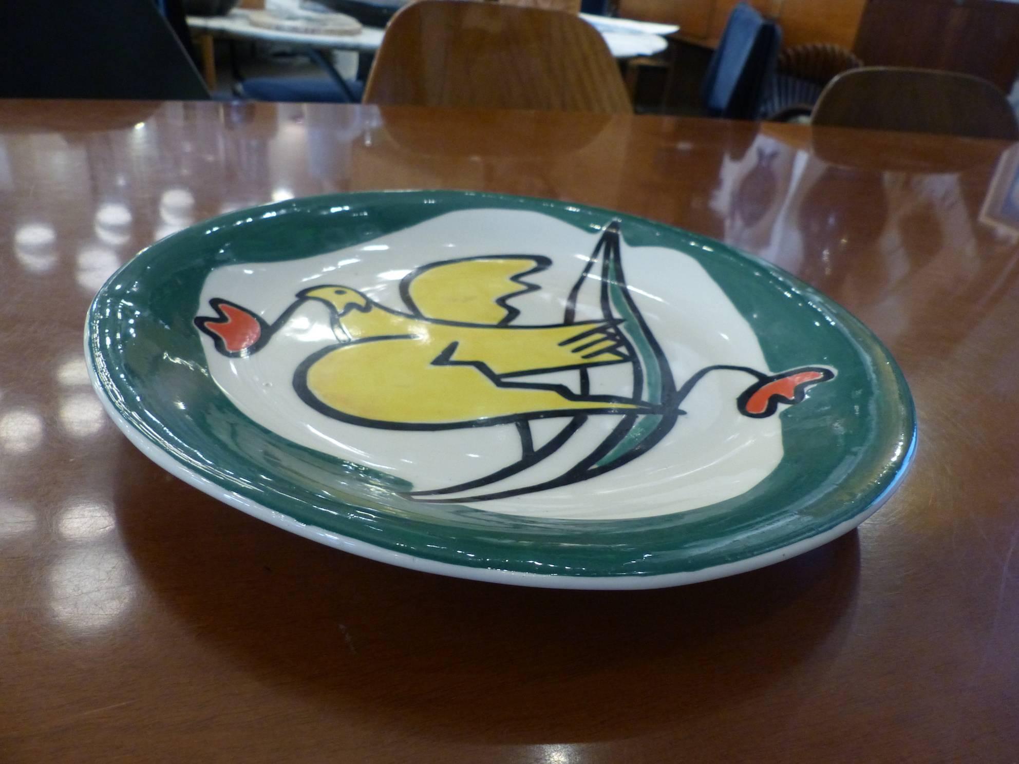 Mid-Century Modern Roland Brice Beautiful Ceramic Dish, circa 1960