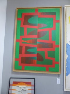 Beautiful Abstract Oil on Canvas by Jean-Louis Ladislas, circa 1970