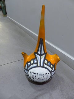 Roger Capron Beautiful Whisky Ceramic Pitcher, circa 1960