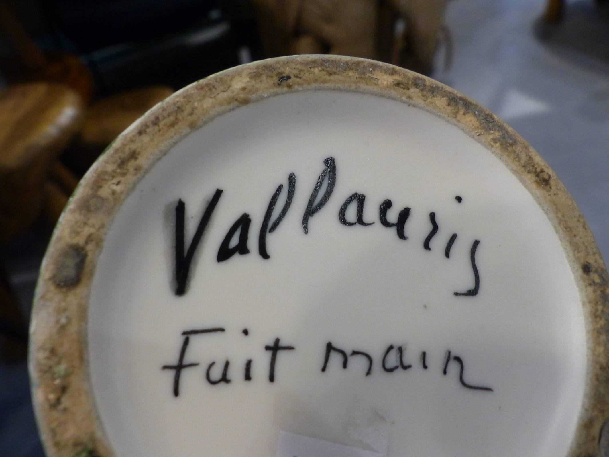 Mid-20th Century Beautiful Vallauris Ceramic Vase, circa 1960 For Sale