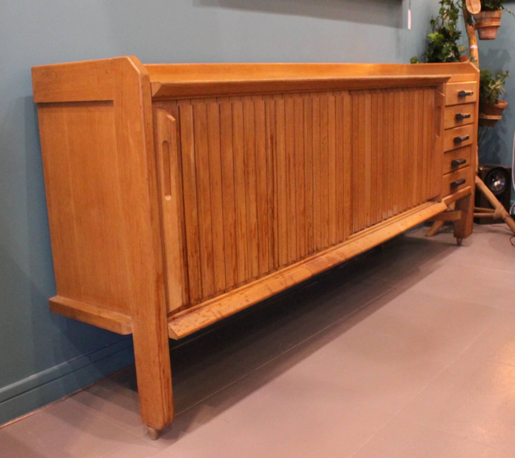 Guillerme & Chambron Beautiful Sideboard, circa 1960 For Sale 2