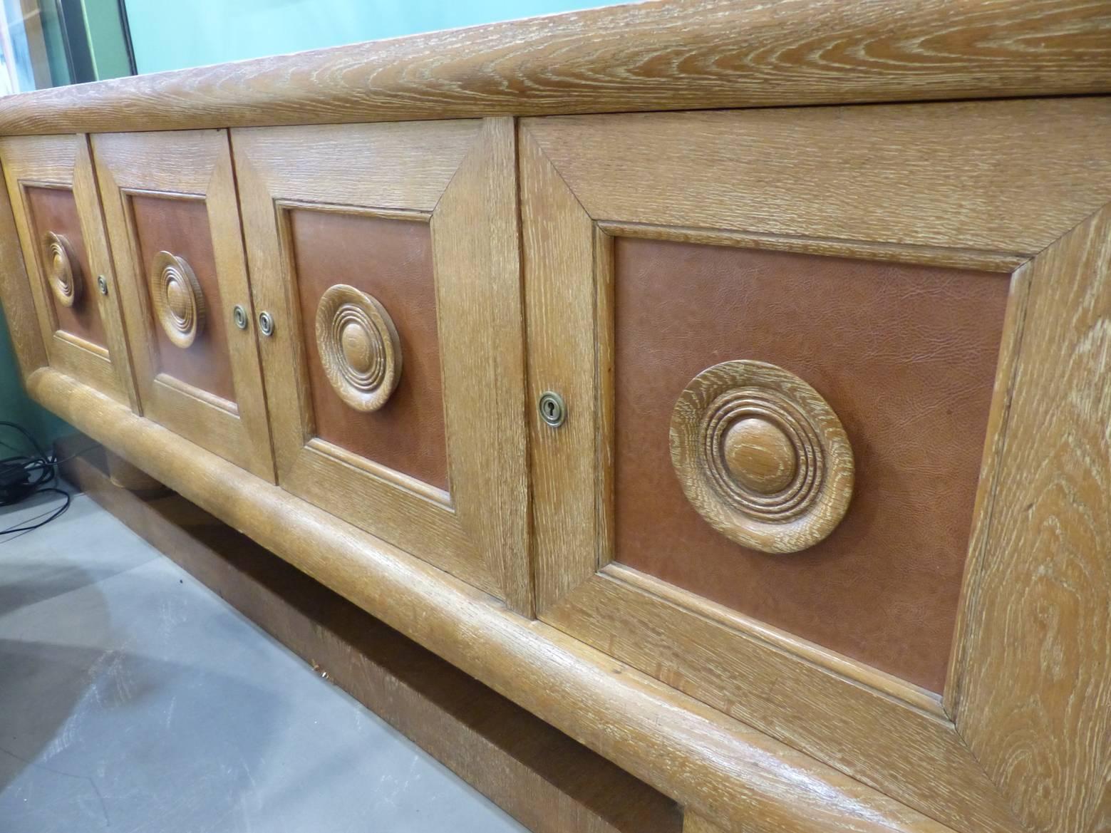 French Fantastic Audoux Minet Sideboard, circa 1950 For Sale