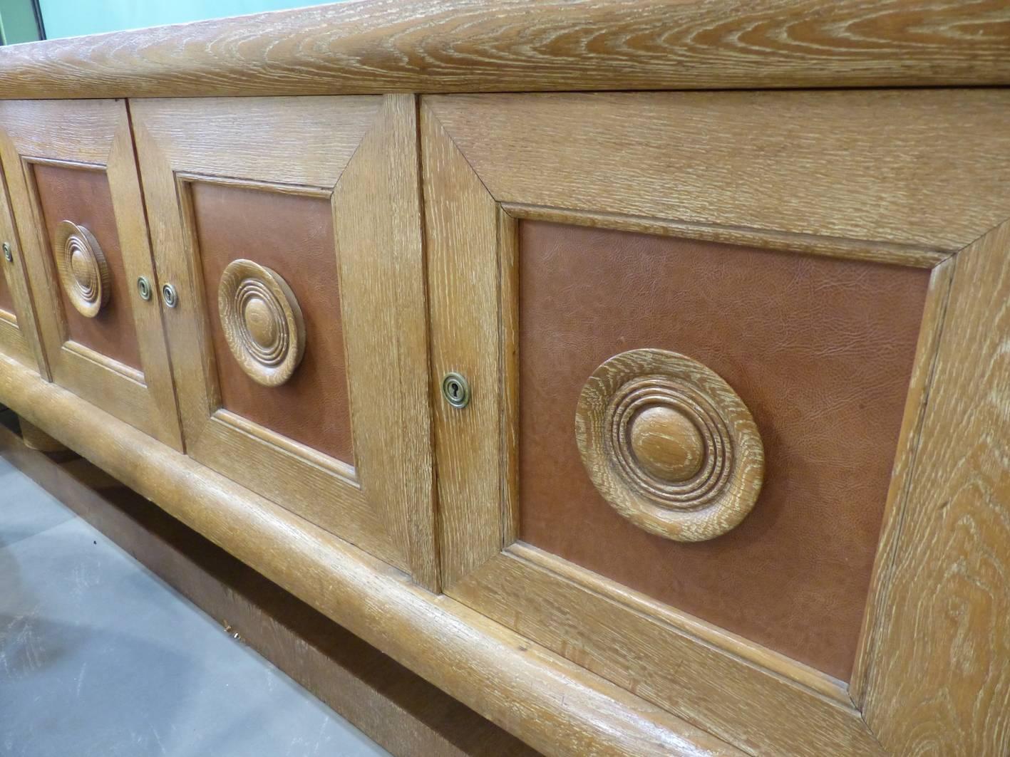 Fantastic Audoux Minet Sideboard, circa 1950 In Excellent Condition For Sale In Megeve, FR