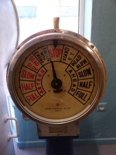 Beautiful Japanese Zosenkikai Engine Room Telegraph, circa 1960