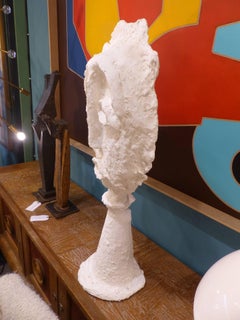 Fantastic Head Plaster Sculpture by Philippe Valentin