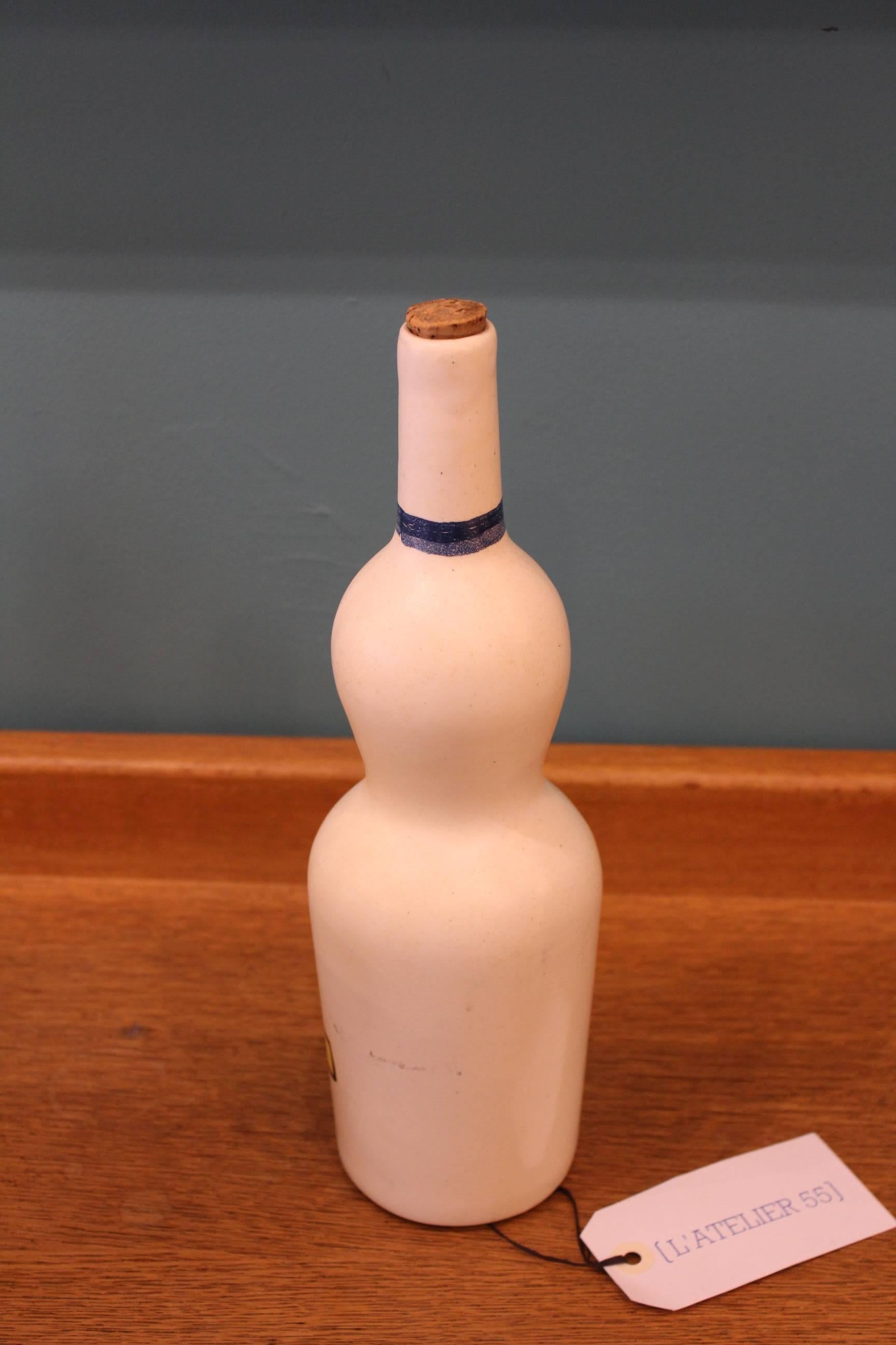 Roger Capron beautiful ceramic whisky bottle circa 1960, signed,
in excellent condition.