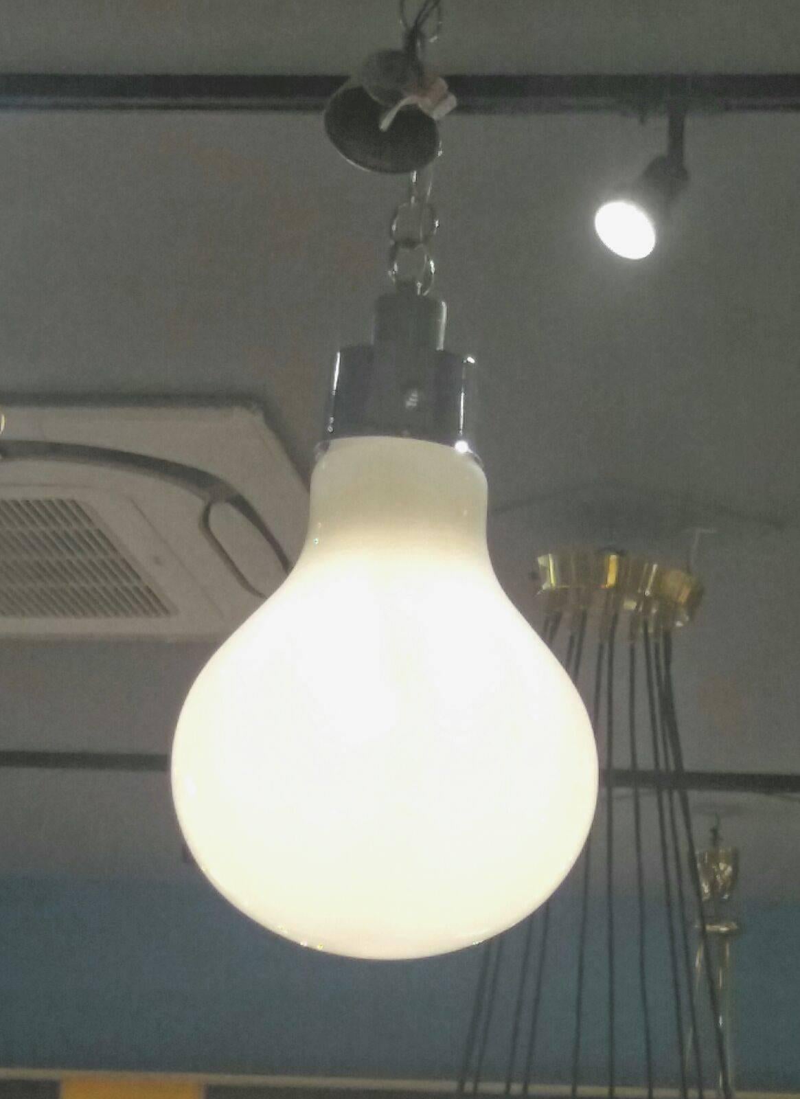 Beautiful giant light bulb pendant, circa 1970.