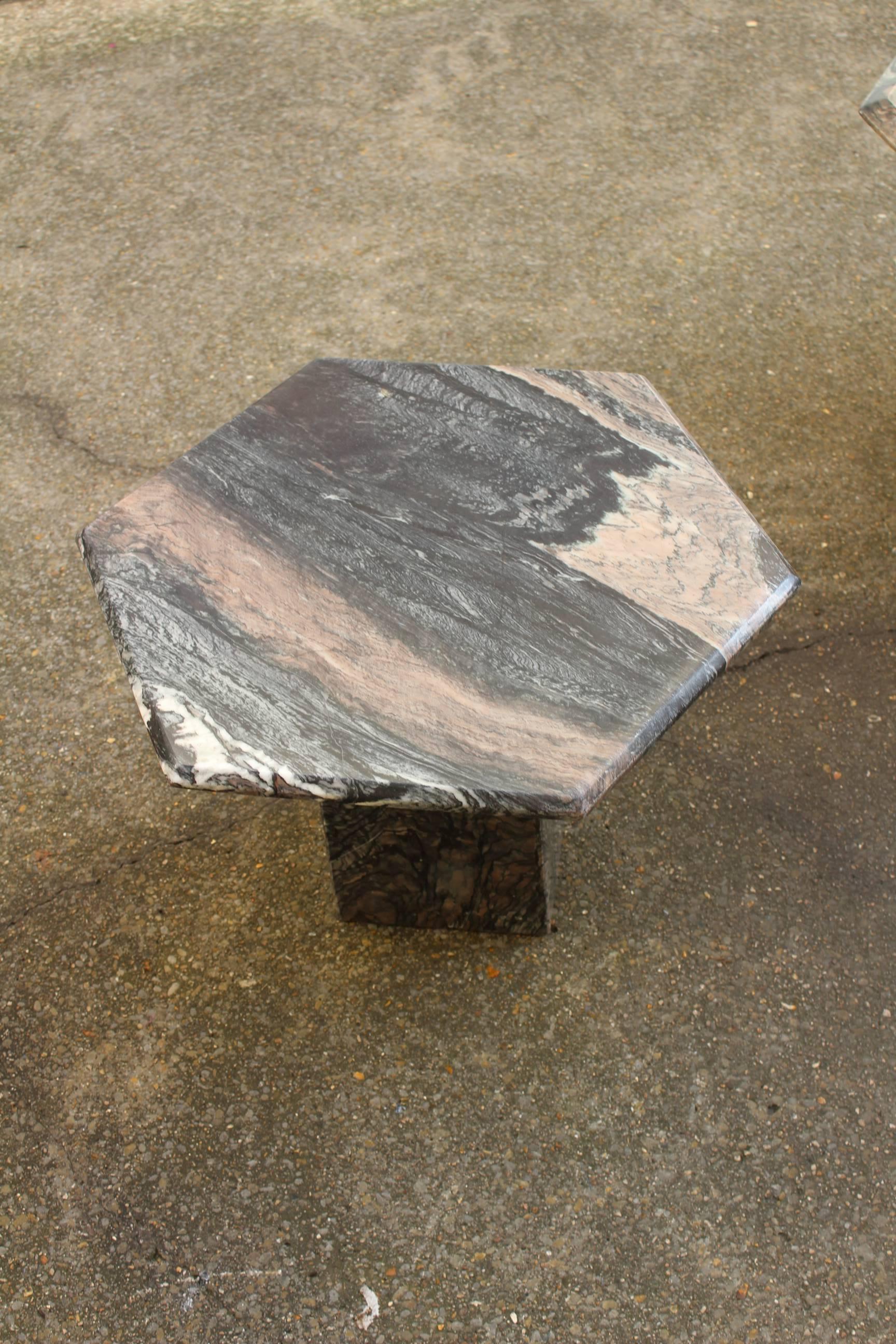 Beautiful Set of Three Marble Nesting Cocktail Tables, circa 1960 For Sale 2