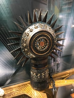 Georges Pelletier Fantastic Ceramic Black Sun Lamp