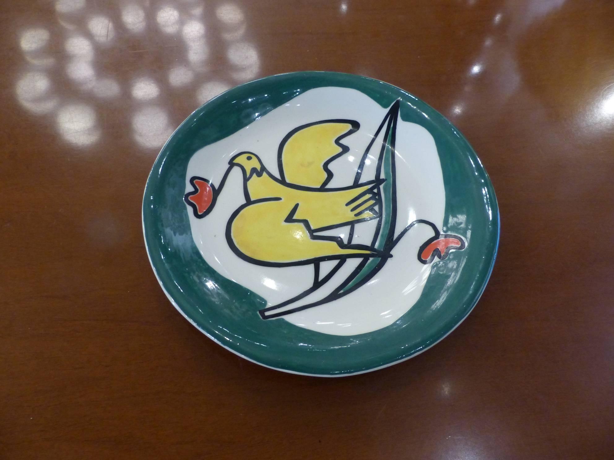Roland Brice beautiful ceramic dish, circa 1960, signed and situated Biot,
in excellent condition.