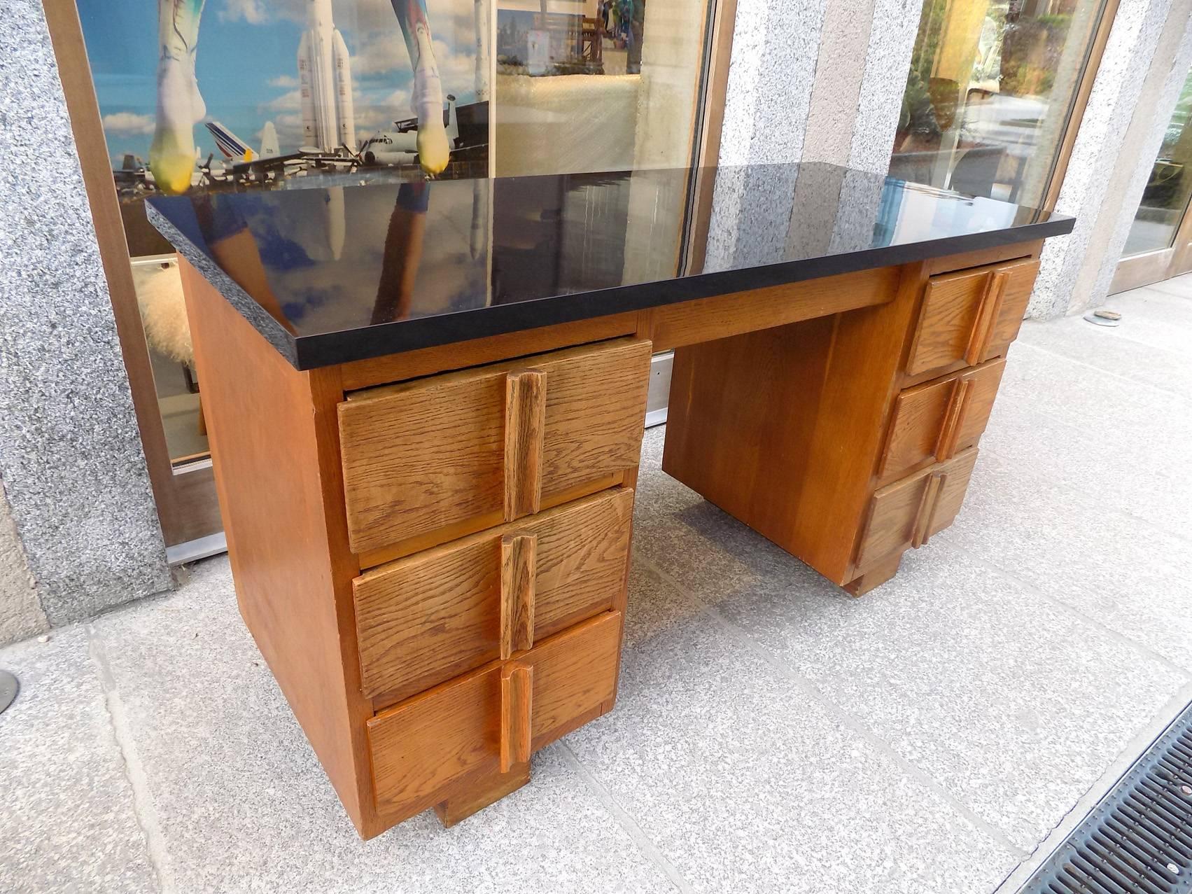 Fantastic pair of Henry Jacques Le Meme desk, circa 1940. Both top has been changed.