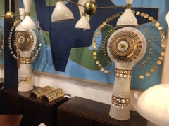 Georges Pelletier Fantastic and Huge Ceramic Table Lamp