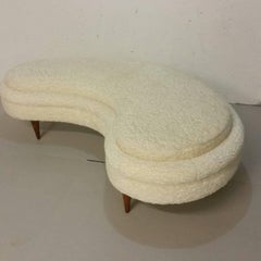Italian curly wool bench