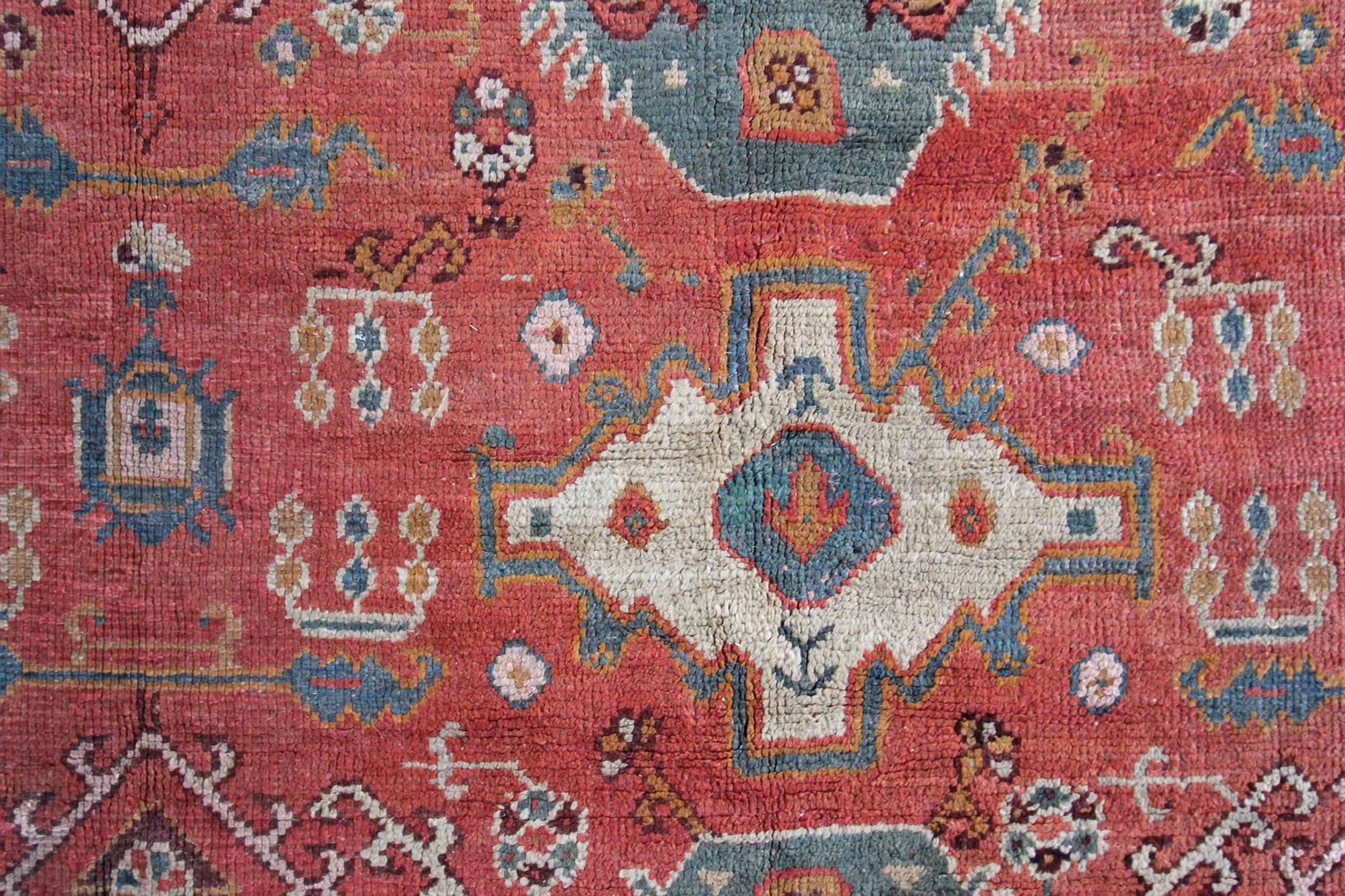 Hand-Woven Antique Ushak Carpet, Anatolia For Sale