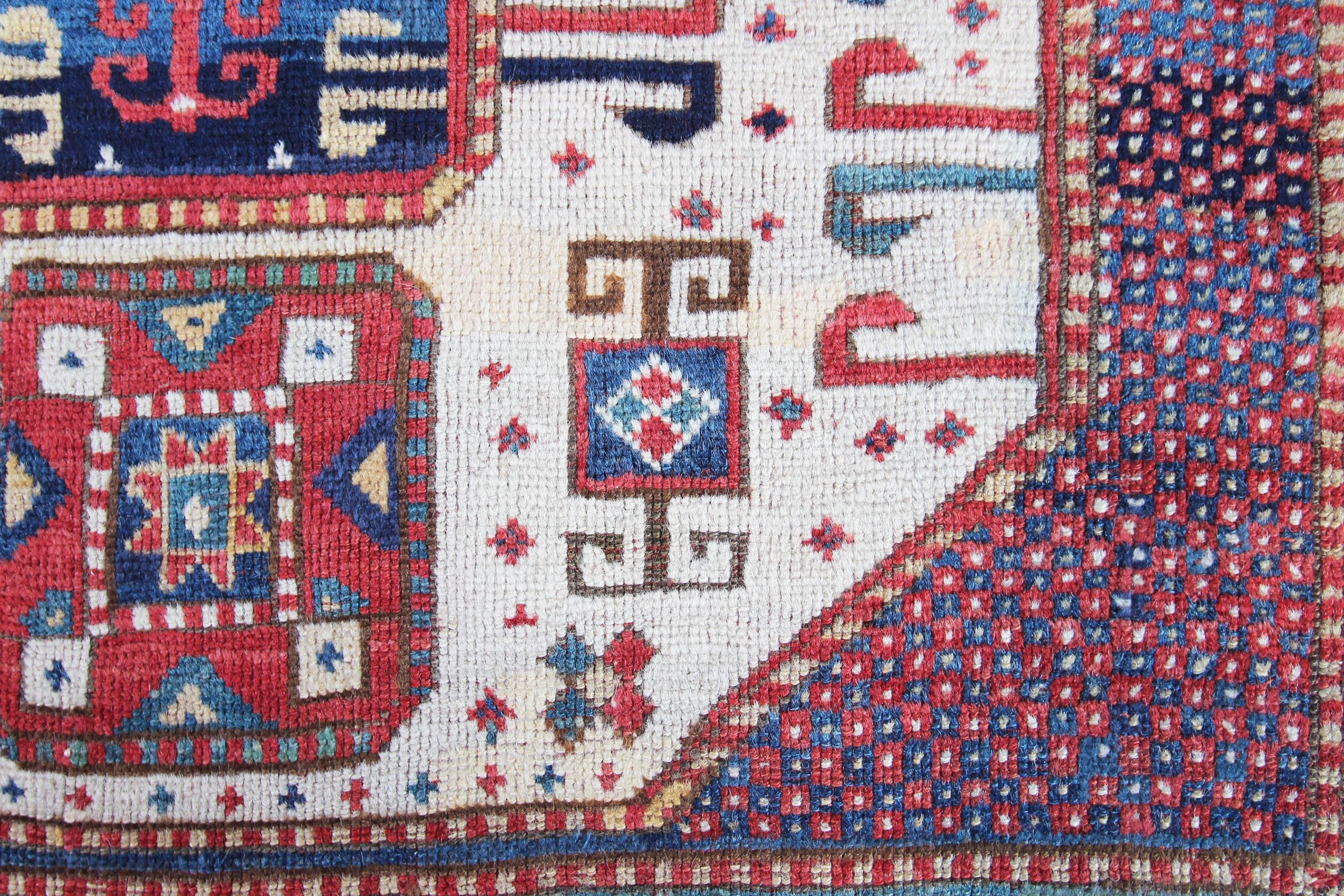 Antique Karachov Kazak Rug In Good Condition In Crondall, Surrey