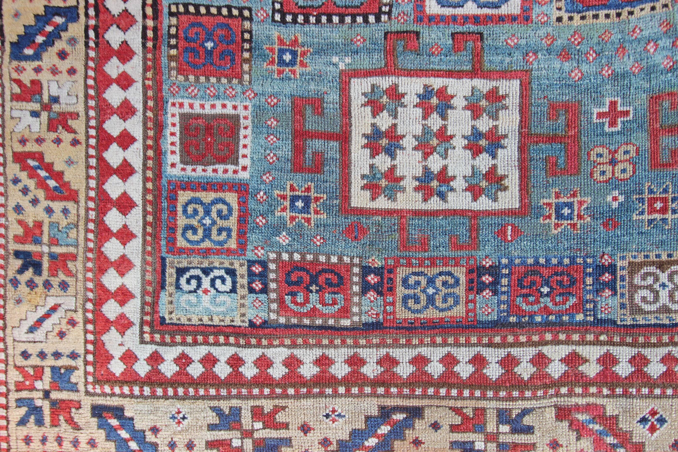 Wool Antique Karachov Kazak Rug