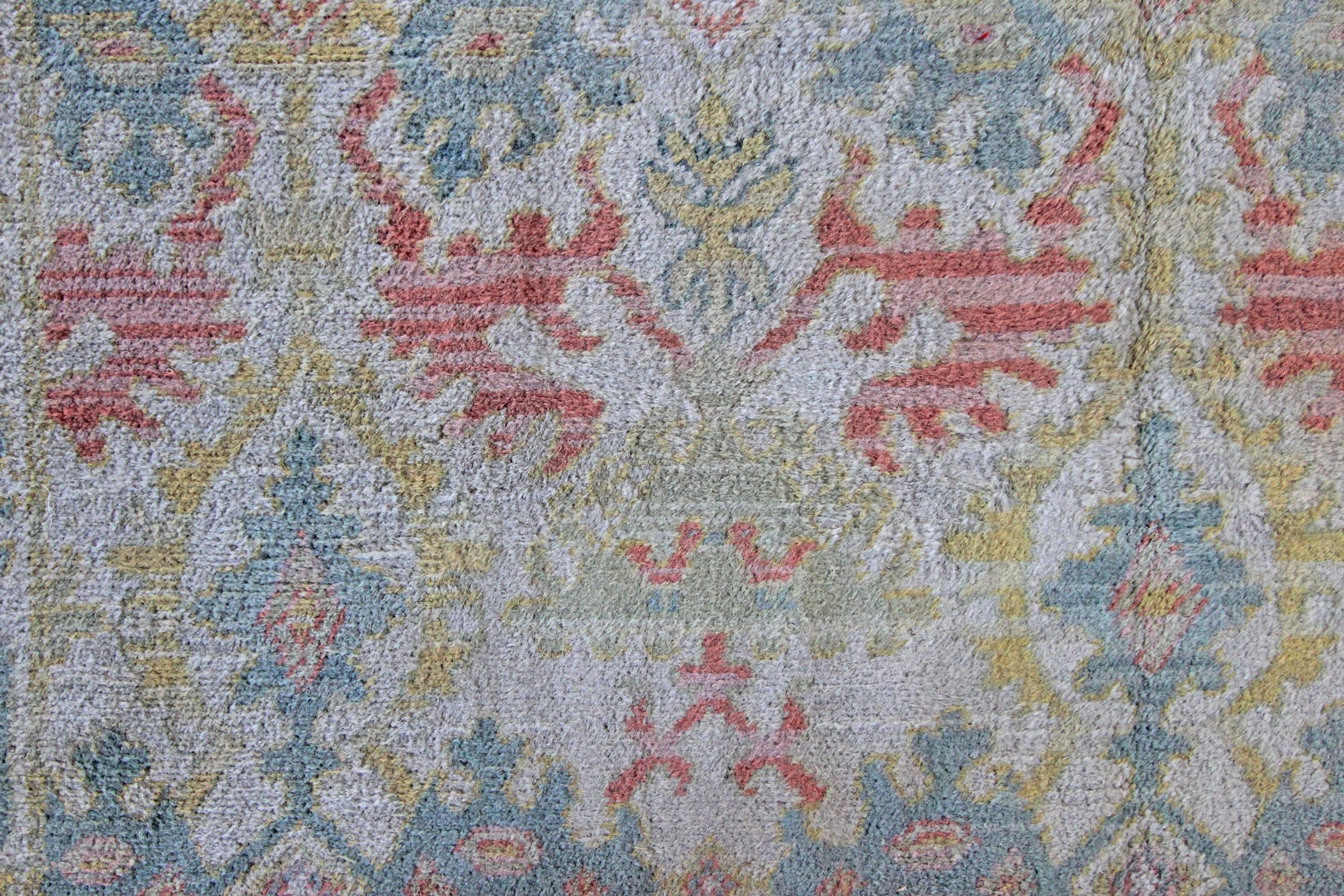 Hand-Woven Antique Cuenca Spanish Carpet For Sale