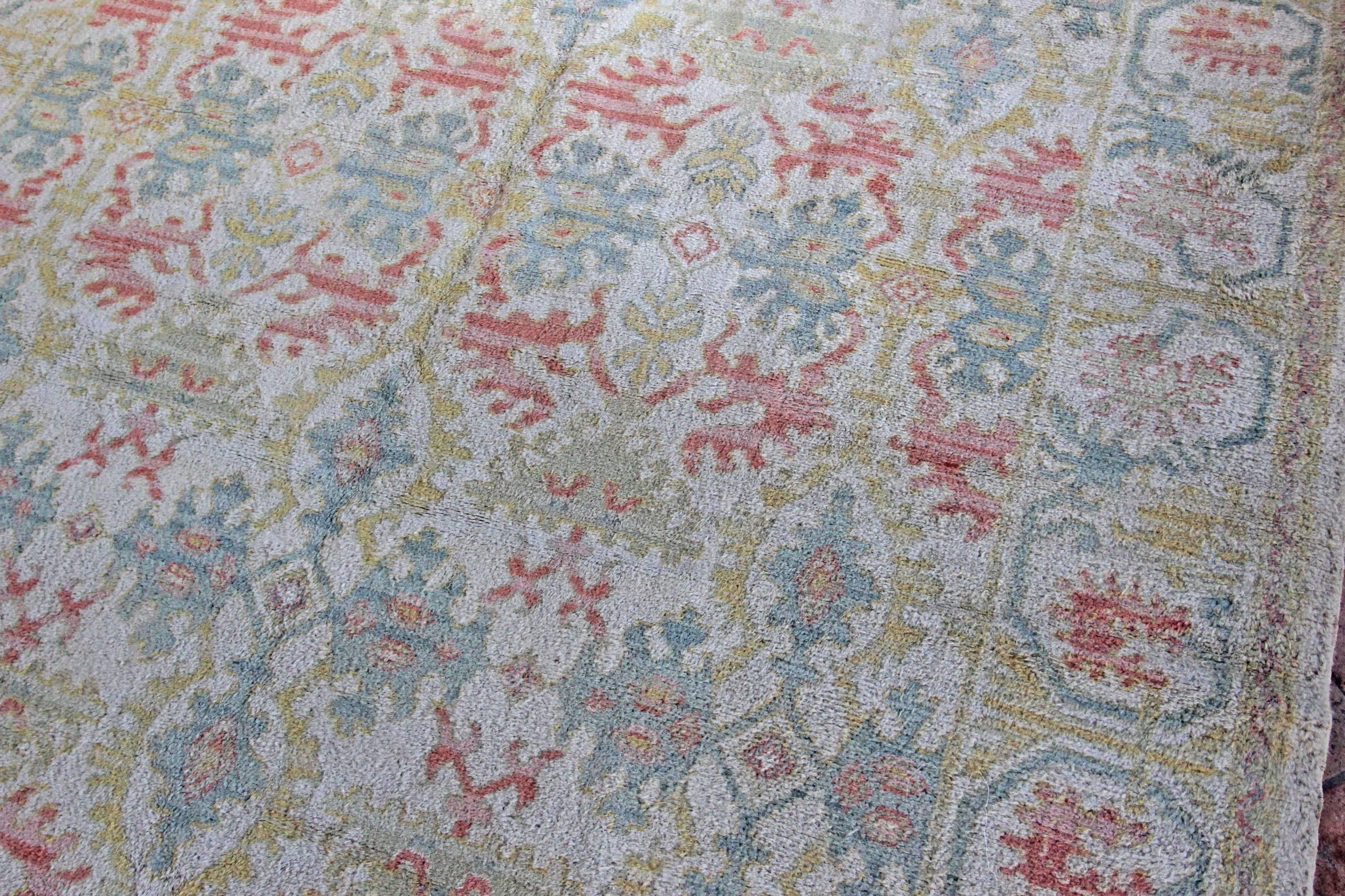 Wool Antique Cuenca Spanish Carpet For Sale