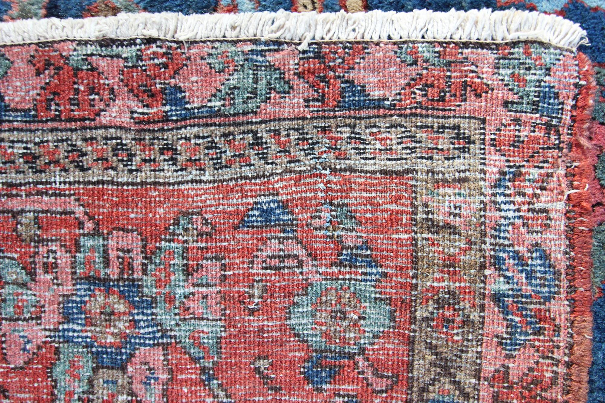 Hand-Woven Antique Bakshaish Carpet