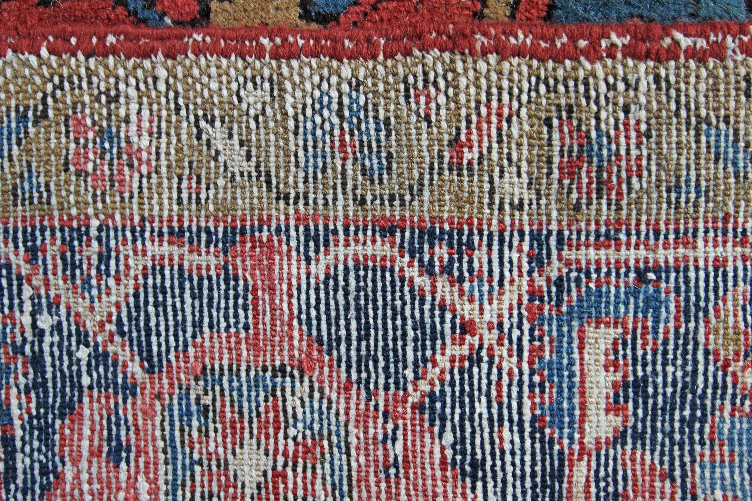 Hand-Woven Antique Heriz Carpet