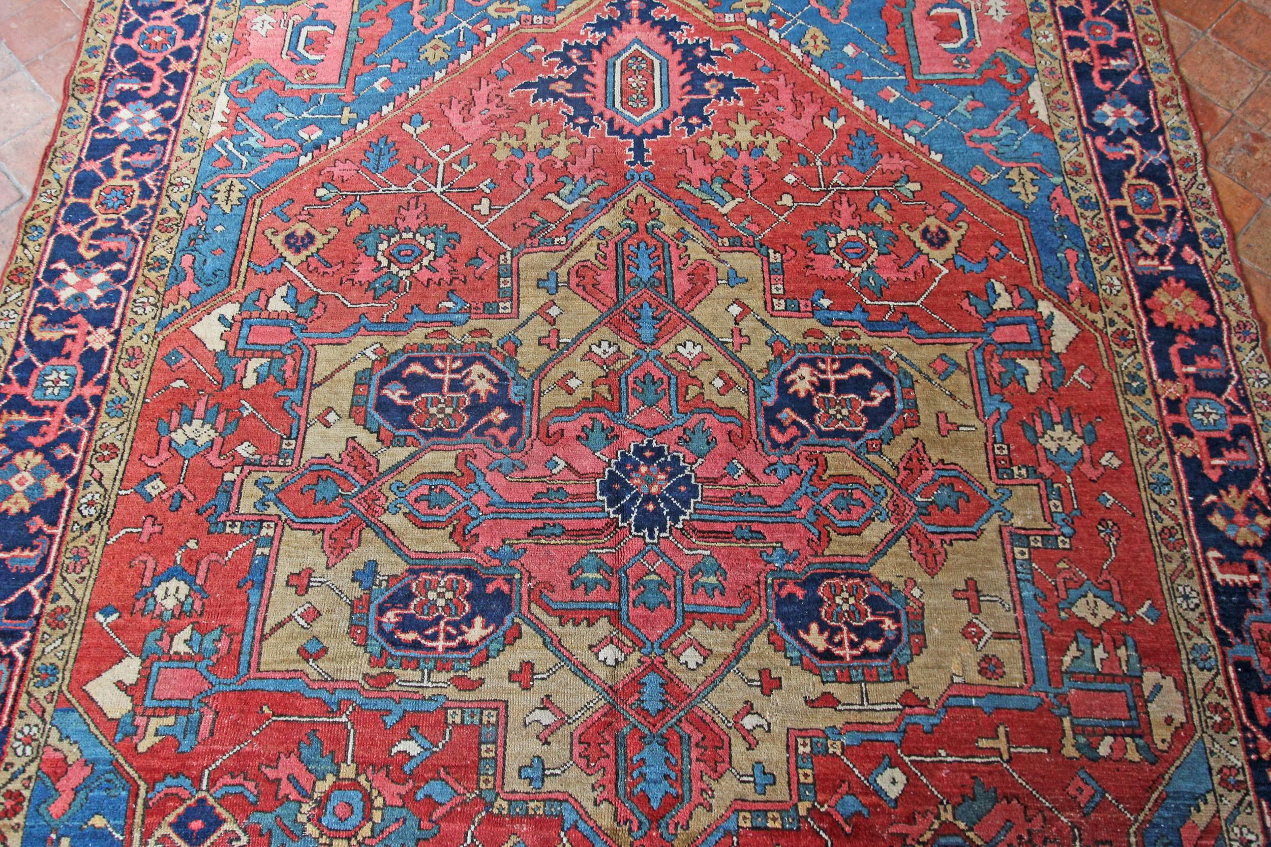 19th Century Antique Heriz Carpet