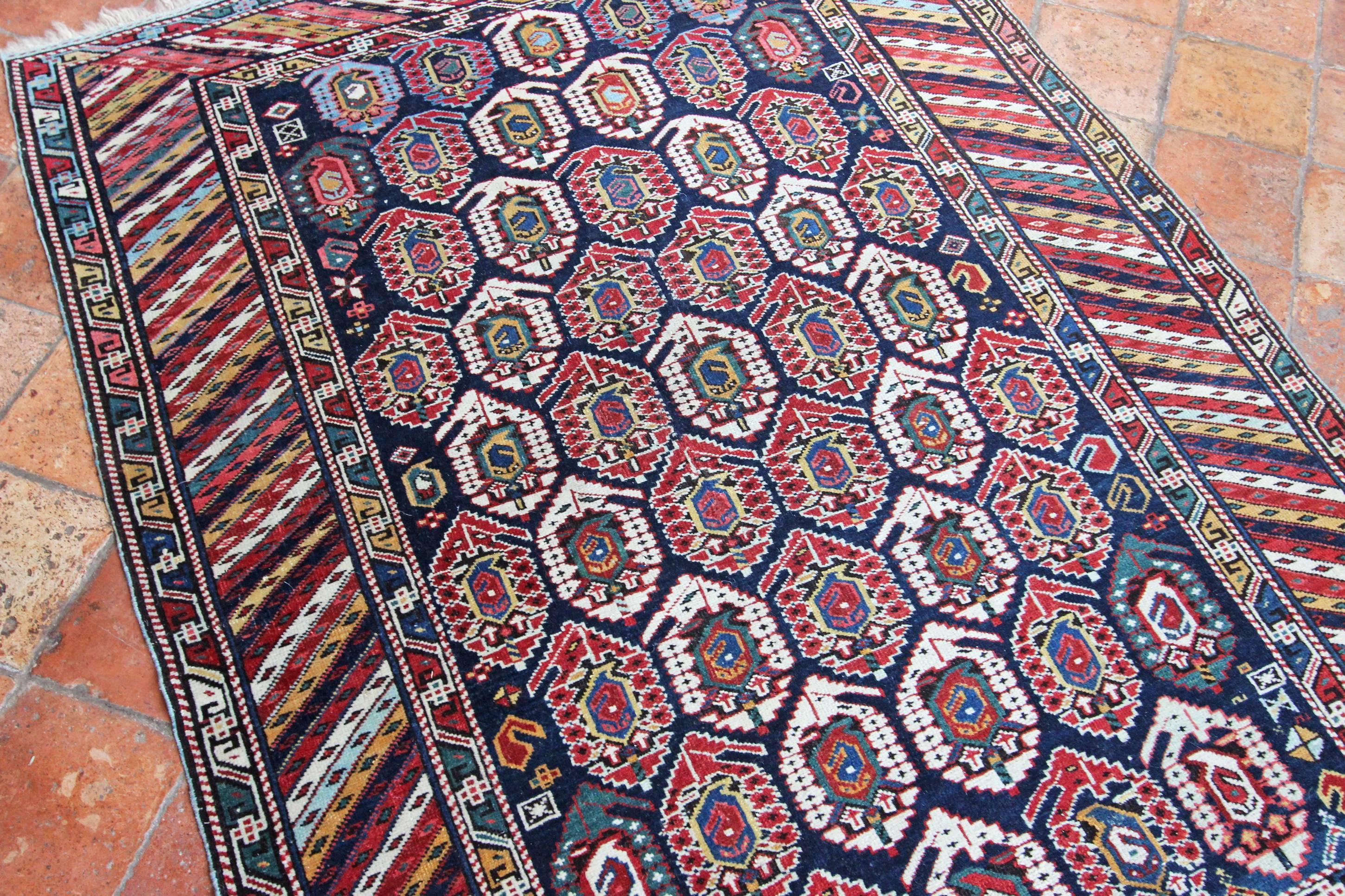 Azerbaijani Antique Kuba Caucasian Rug For Sale