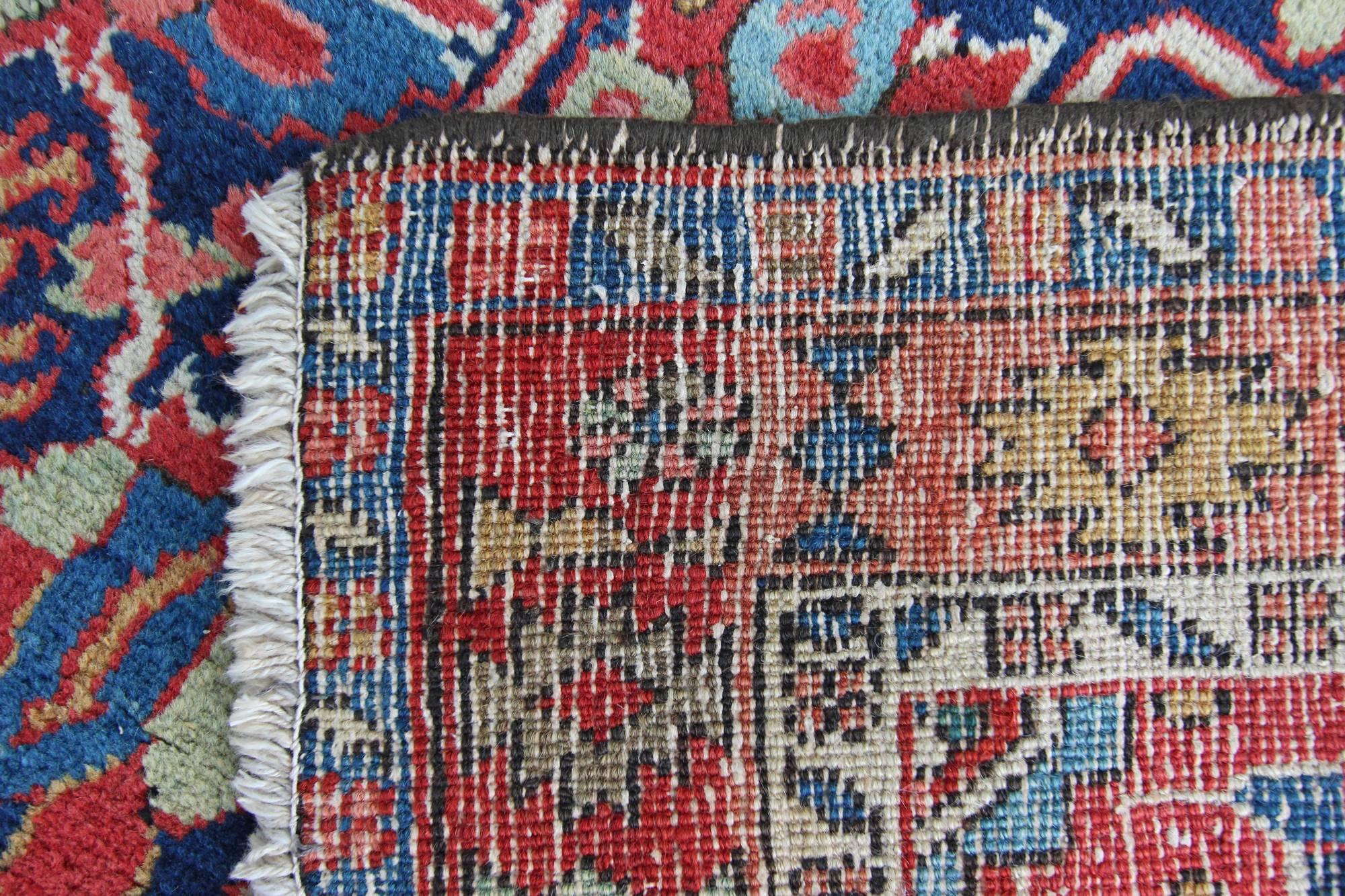 Pair of Antique Heriz Rugs In Good Condition In Crondall, Surrey
