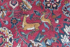 Antique Tehran Carpet with Silk Highlights