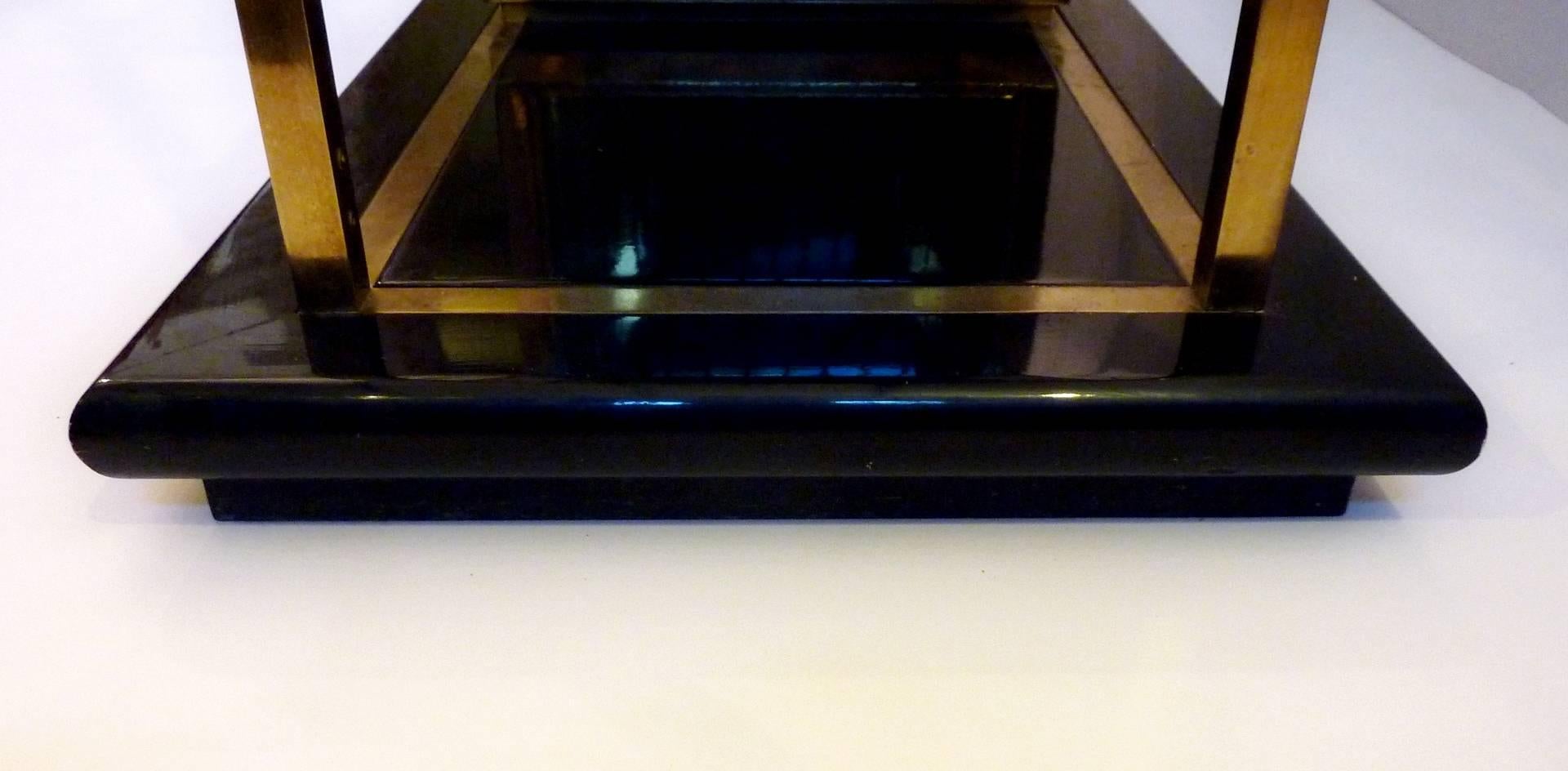 Italian Vitrine in Brass on a Black Base 4