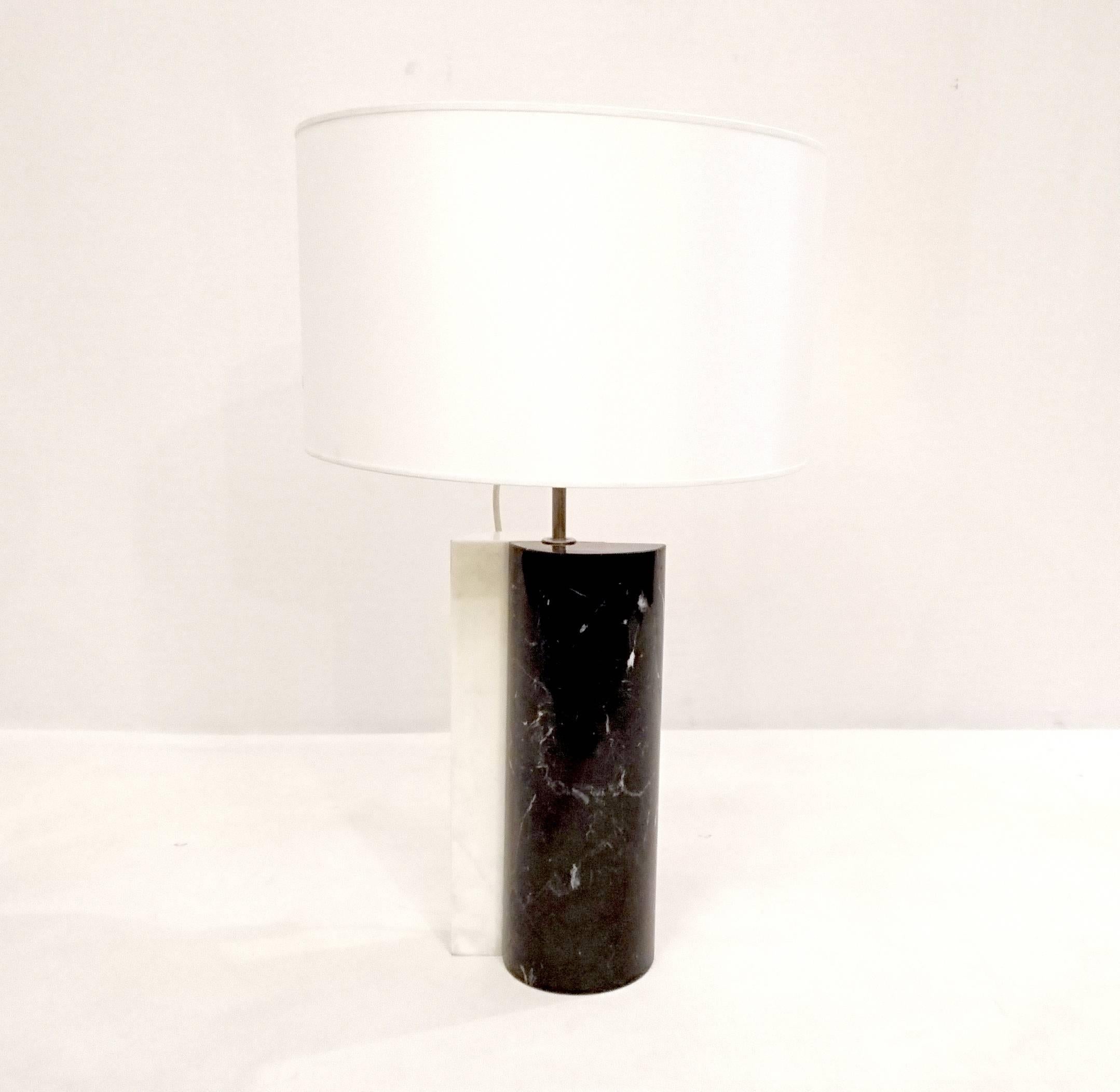 Modern Bi-Colored Marble Table Lamp