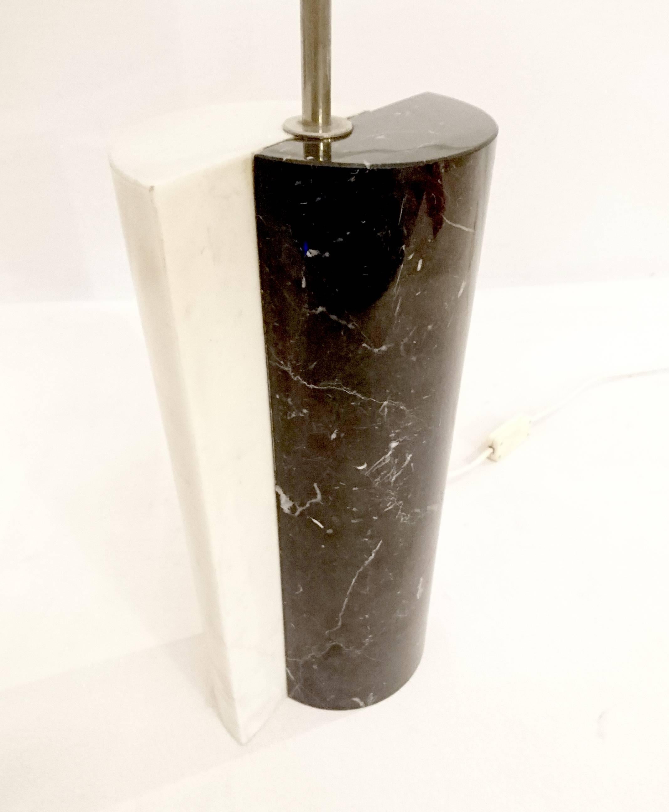 20th Century Bi-Colored Marble Table Lamp