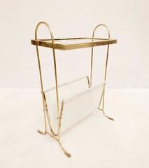 Mid-Century Side Table with Magazine Rack, Italy
