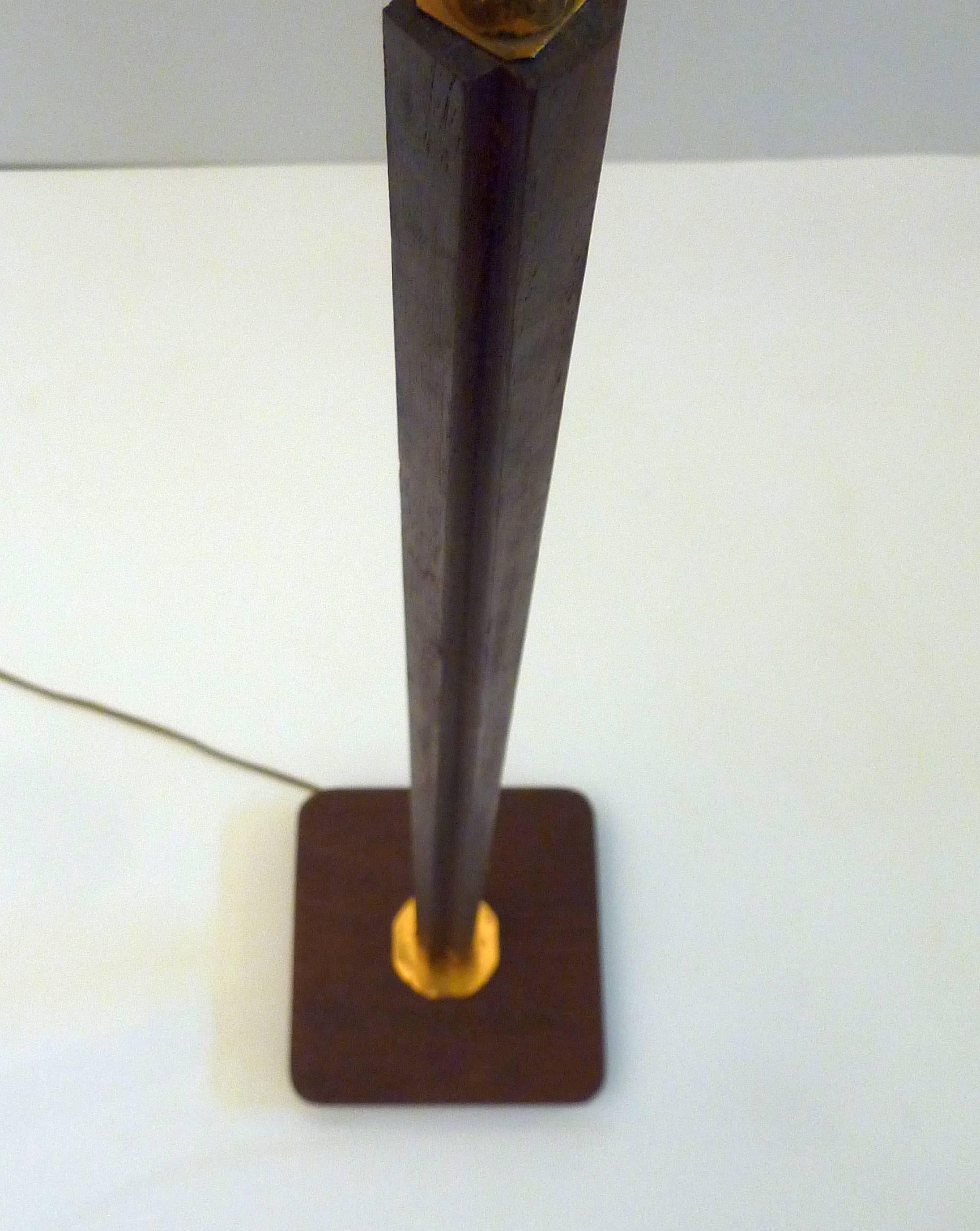 Brass Midcentury Swedish Teak Floor Lamp