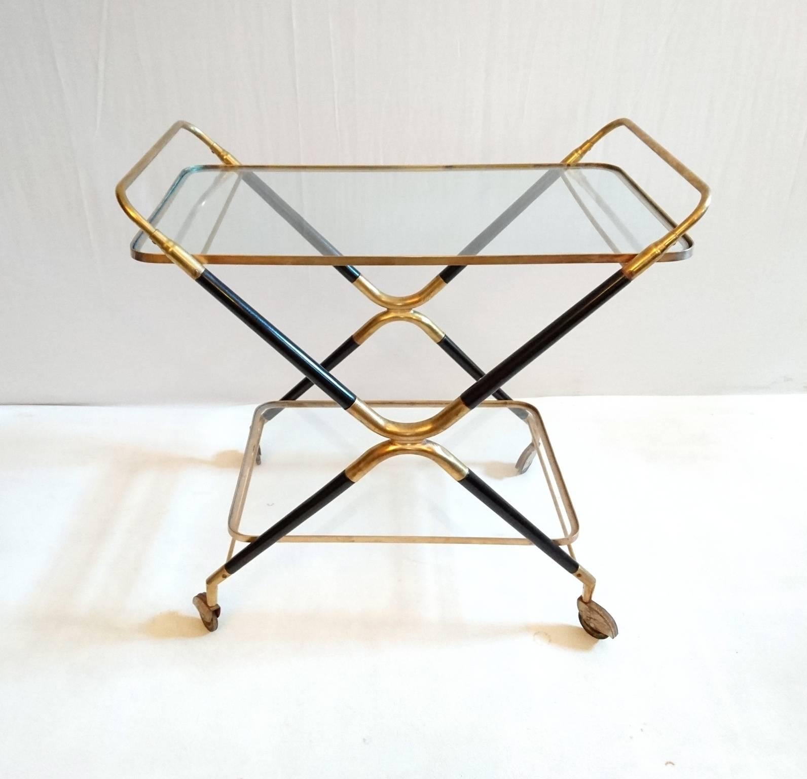 Italian Cesare Lacca Bar Cart, Italy, 1950s